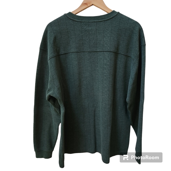 Vintage Columbia men's XL pullover knit sweater olive green - Picture 2 of 5
